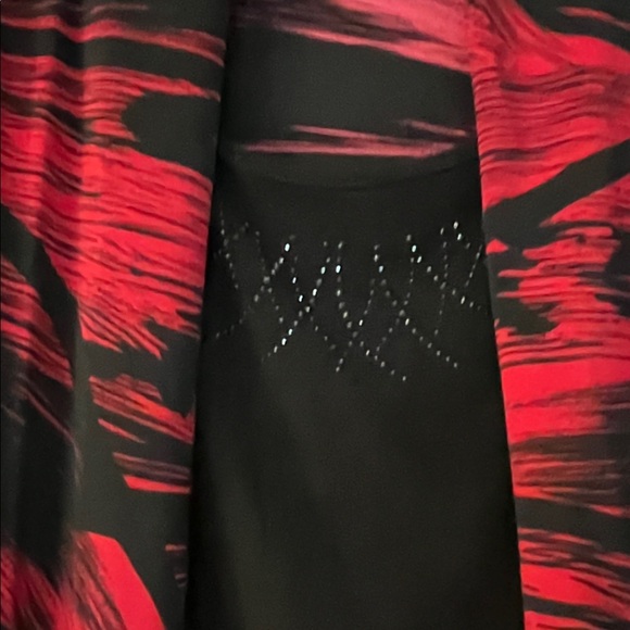 TanJay Vibrant Red and Black Cardigan with attached tank - Picture 3 of 6